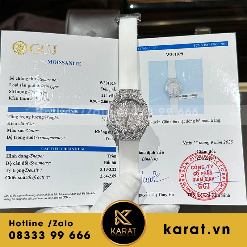 Đồng hồ nữ hublot độ kim cương