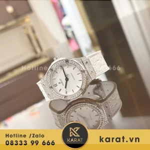 Đồng hồ nữ hublot fusion 38mm mặt trắng