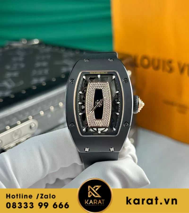 Đồng hồ nữ Richard mille RM 07-01 black carbon fake