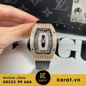 Đồng Hồ Nữ Richard Mille RM07-01 Chế Tác Vỏ Carbon Màu Vàng 32x46mm