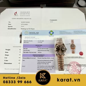 Đồng hồ nữ rolex datejust 31 bọc vàng hồng