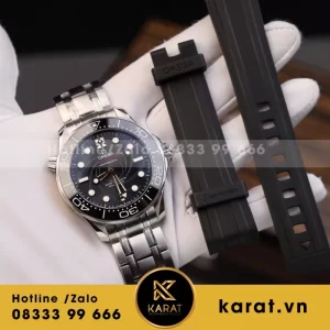 Đồng Hồ Omega Replica 11 Seamaster Diver 300M Chronograph Mặt Đen Nhà Máy N1 44mm