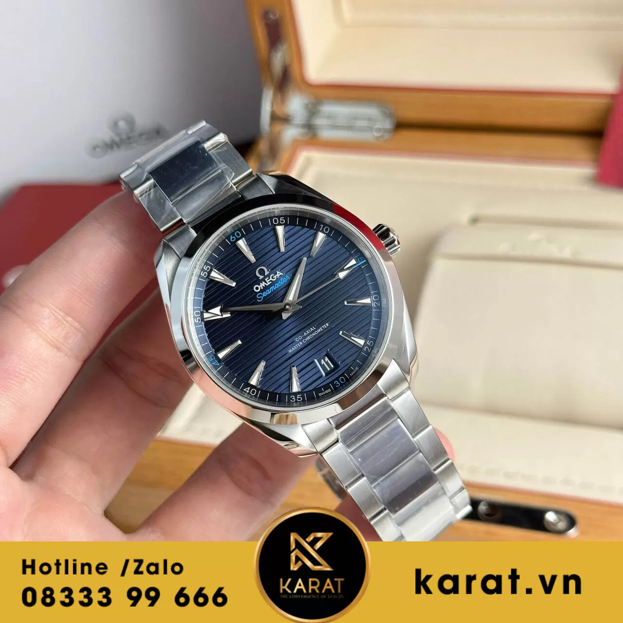 Đồng hồ Omega Seamaster Aqua Terra 150M mặt xanh dương fake