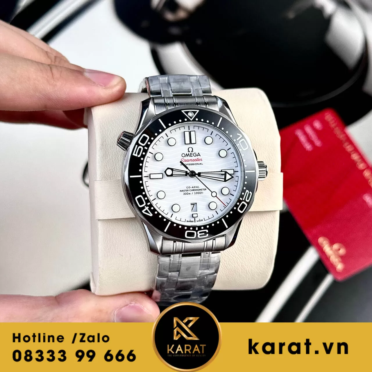 Đồng hồ Omega Seamaster Diver 300M white dial fake 11