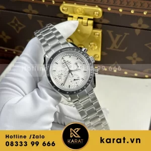 Đồng hồ Omega Speedmaster Apollo 13 Silver Snoopy— size 42mm— chạy full chức năng chronograph— OM Factory