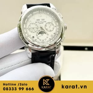 Đồng hồ   Patek philippe 5270 mặt trắng fake 1:1