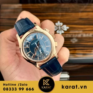 Đồng hồ   Patek philippe 5905 vàng hồng mặt xanh replica