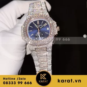 Đồng Hồ Patek Philippe 5980 Chế Tác Bọc Vàng Full Moissanite 40mm