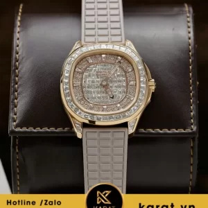 Đồng Hồ Patek Philippe Aquanaut 5062/450R-001 chế tác vàng khối kim cương thiên nhiên baguette