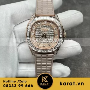 Đồng hồ patek philippe aquanaut 5062 rose gold baguette diamond