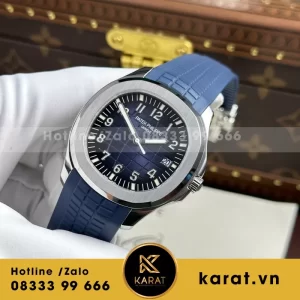 Đồng Hồ Patek Philippe Aquanaut 5168G Màu Xanh Blue Chế Tác Tinh Chỉnh Mặt Số + Kim + Máy Móc Chuẩn Auth 42.2Mm