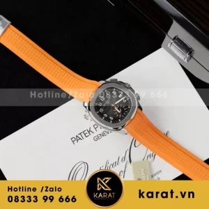 Đồng Hồ Patek Philippe Aquanaut 5968A Replica 11 Dây Cao Su Màu Cam 42.2mm