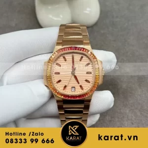 Đồng Hồ Patek Philippe Chế Tác Nautilus 7118-1300R Bọc Vàng Hồng 35.2mm
