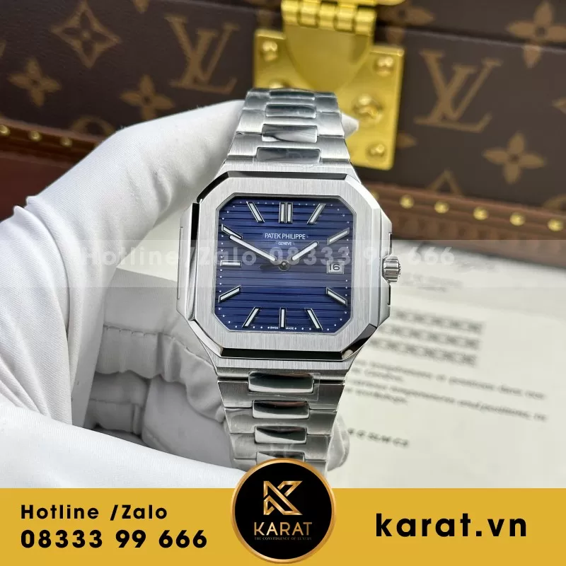Đồng Hồ Patek Philippe Cubitus 5821 Mặt Xanh Blue Rep 11 Cao Cấp 45mm