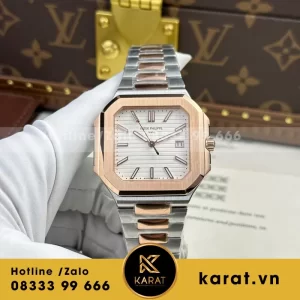 Đồng Hồ Patek Philippe Replica 11 Cubitus 5821 Demi Vàng Hồng Mặt Trắng 45mm