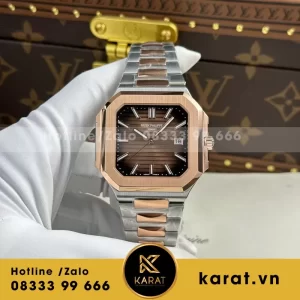 Đồng Hồ Patek Philippe Cubitus 5821 Rep 11 Mạ Vàng Hồng Mặt Chocolate 45mm