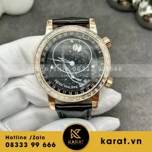 Đồng hồ patek philippe grad complications 6104r-001 chế tác vàng hồng 18k baguette diamond