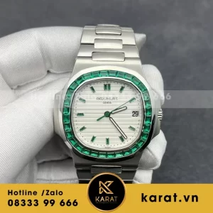 Đồng Hồ Patek Philippe Nautilus 5711/113p Chế Tác Platinum Ngọc Lục Bảo Xanh 40mm