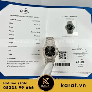 Đồng hồ patek philippe nautilus 5711 độ full moissanitte