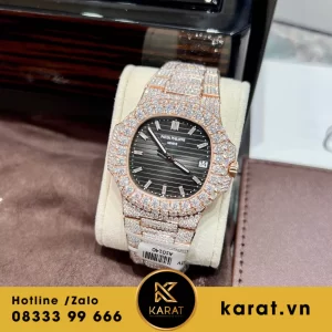 Đồng hồ patek philippe nautilus 5711r độ full diamond moissanite
