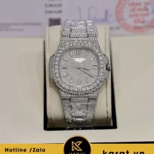 Đồng hồ Patek Philippe Nautilus 5719 custom full moissanite