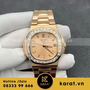 Đồng Hồ Patek Philippe Nautilus 5723 Chế Tác Vàng Hồng 18K Nguyên Khối + Kim Cương Tự Nhiên 40mm
