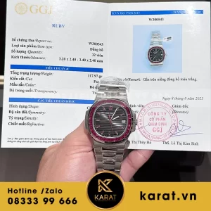 Đồng hồ patek philippe nautilus 5723 tinh chỉnh saphire và ruby tổng hợp