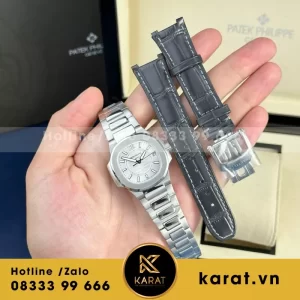 Đồng Hồ Patek Philippe Nữ Dây Kim Loại Nautilus 7010 Đính Đá 32mm