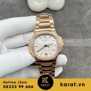 Đồng hồ Patek Philippe Replica Nautilus 7010 mặt trắng dành cho nữ GR Factory 32mm