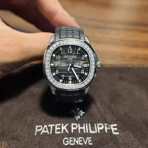 Đồng Hồ Patek Rep 1:1 Philippe Aquanaut 5267/200A-001 Độ Viền Kim Cương