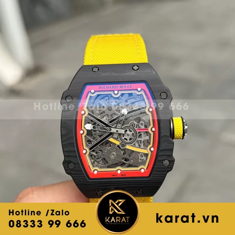 Đồng Hồ Richard Mille Chế Tác RM67-02 Vỏ Carbon Alexander Zverev Extra Flat Replica 38.7×47.52mm