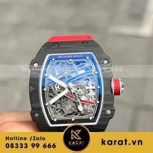 Đồng Hồ Richard Mille Chế Tác RM67-02 Vỏ Carbon Sebastien Ogier automatic Fake  38.7×47.52mm
