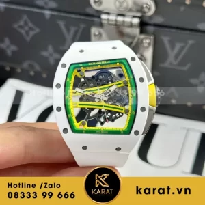 Đồng Hồ Richard Mille Rep 11 RM61-01 Manual Winding Yohan Blake Vỏ Gốm Trắng ZF 42.7×50.23mm