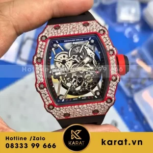 Đồng Hồ Richard Mille RM 35-02 Chế Tác Vỏ Carbon Kim Cương Thiên Nhiên