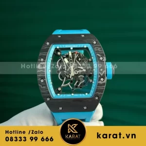 Đồng Hồ Richard Mille RM055 Carbon NTPT Rep 1:1 BBR Dây Xanh 45mm