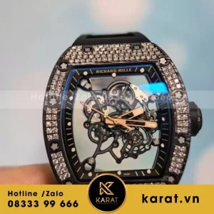 Đồng Hồ Richard Mille RM055 Chế tác vàng khối 18k kim cương thiên nhiên 45mm