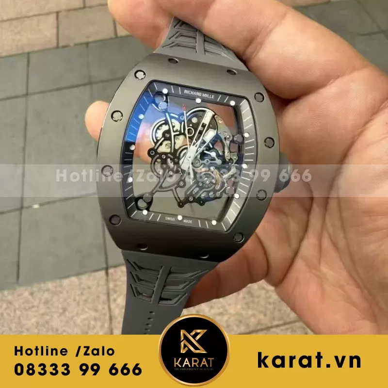Đồng Hồ Richard Mille RM055 Gray Titanium Custom Movement 45mm