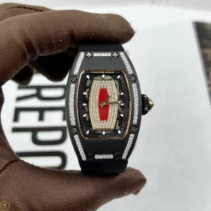 Đồng Hồ Richard Mille RM07-BC-DIA-RED Ceramic Đen Like Auth