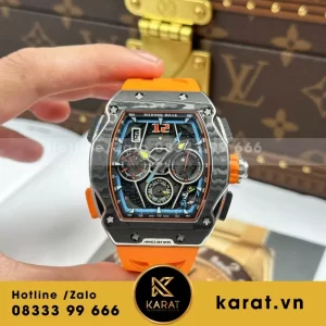 Đồng Hồ Richard Mille RM65-01 Chế Tác Vỏ Carbon Dây Cao Su Đen 44,5×49,9mm