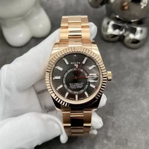 Đồng Hồ Rolex 326938 bk - Sky-Dweller Yellow Gold - Oyster Bracelet vàng khối 18k