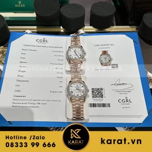 Đồng hồ rolex bọc vàng độ kim cương moissanite