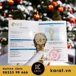 Đồng hồ rolex bọc vàng độ kim cương moissanite