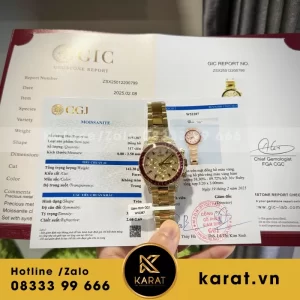 Đồng Hồ Rolex Chế Tác Daytona 126598TRU Vàng 18K Nguyên Khối + Ruby + Kim Cương Tự Nhiên 40mm