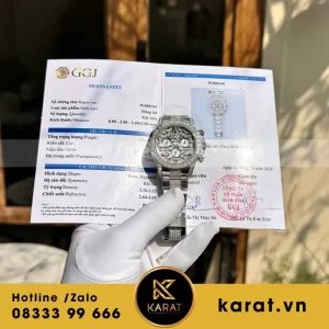 Đồng Hồ Rolex Chế Tác Full Kim Cương Moissanite Cosmograph Daytona Eye Of The Tiger 40mm