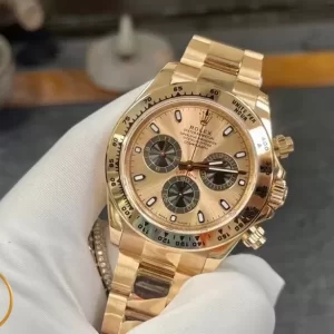 Đồng Hồ Rolex Cosmograph Daytona 116508 Mặt Số Vàng Champagne Đen Vàng Nguyên Khối 18k