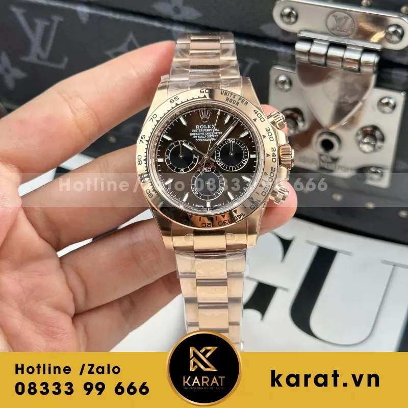 Đồng Hồ Rolex Cosmograph Daytona 126508 Clone 11 Mặt Chocolate Dây Oyster THB 40mm