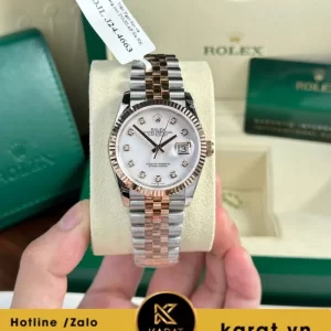 Đồng hồ Rolex Datejust 126331 36mm bọc vàng 18k mặt khảm trai