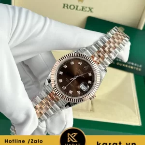 Đồng hồ Rolex Datejust 126331 demi bọc vàng 18k