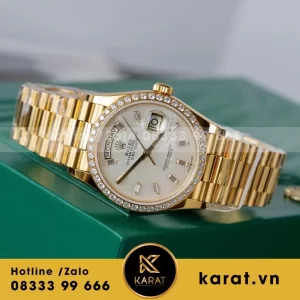 Đồng Hồ Rolex DateJust 278285 Replica 1:1 Nữ Bọc Vàng Đính Đá Swarovski 31mm