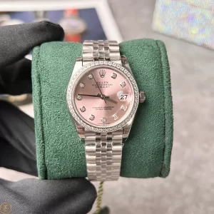 Đồng Hồ Rolex Like Auth 1:1 Datejust 28 279384 Mặt Số Hồng Nạm Kim Cương